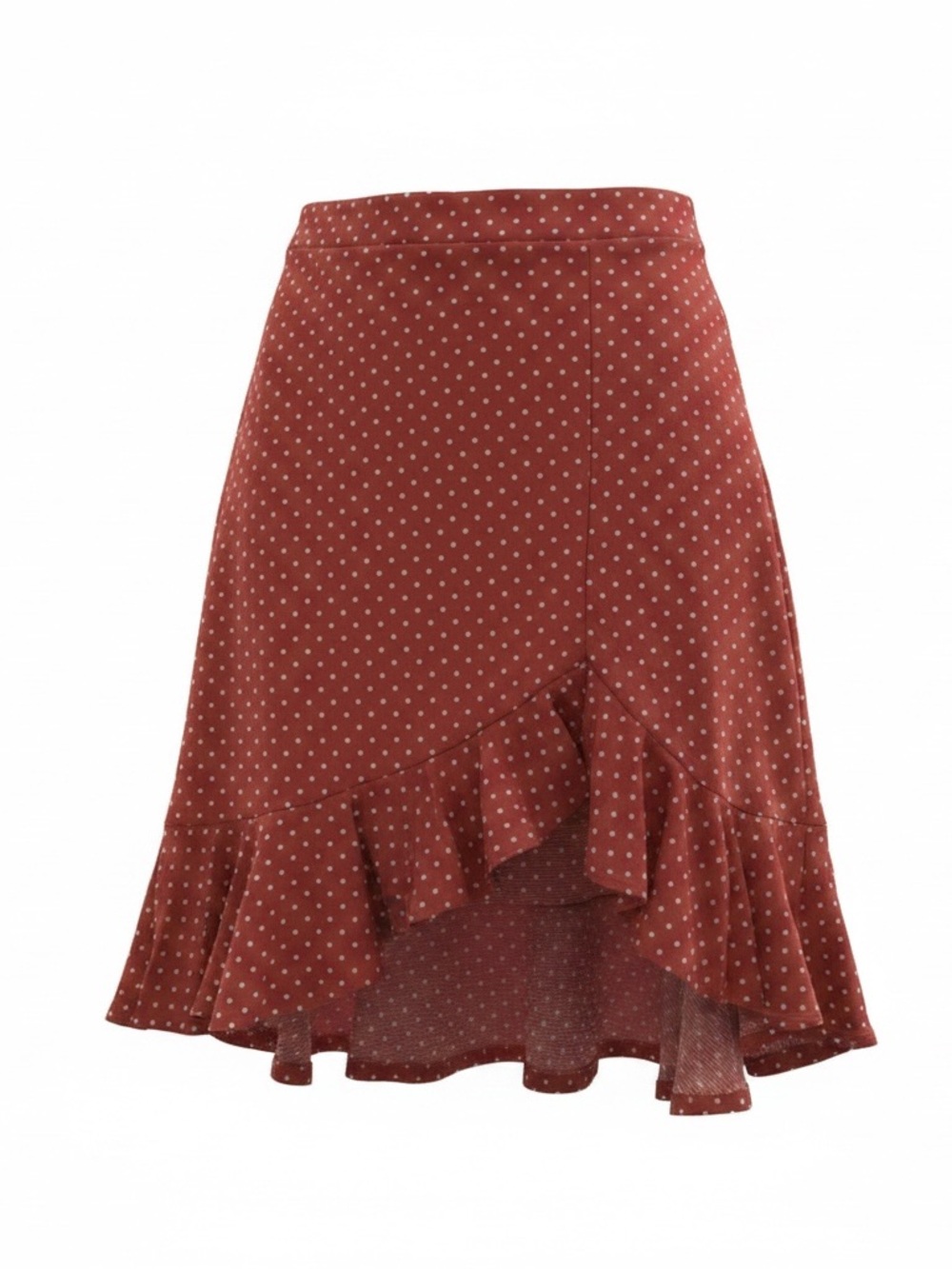Asymmetrical Orange Wrap Midi Skirt
